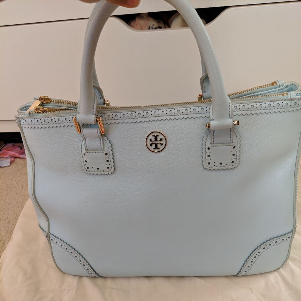 Tory Burch Mint Robinson Spectator bag